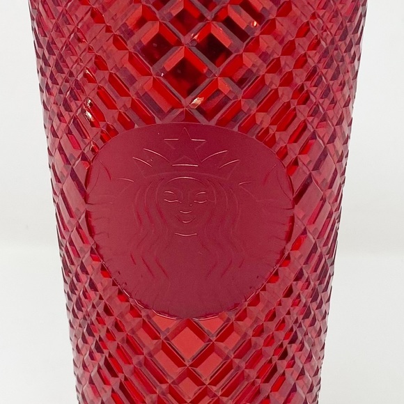 STARBUCKS LIMITED EDITION Red Jeweled Cold Cup Tumbler - Picture 3 of 13